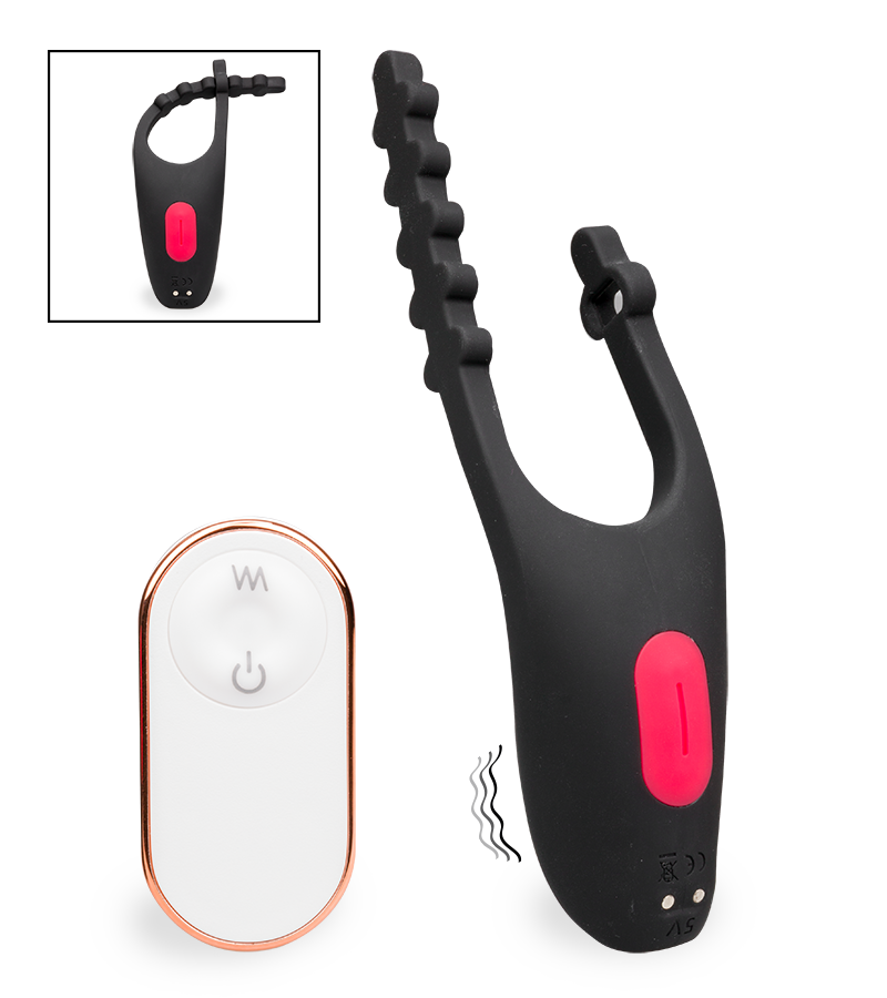 Spaceship adjustable vibrating cock ring