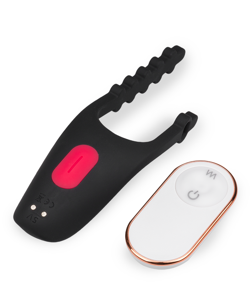 Spaceship adjustable vibrating cock ring