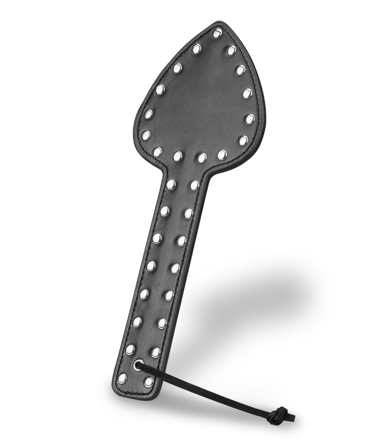 Spade imitation leather studded paddle
