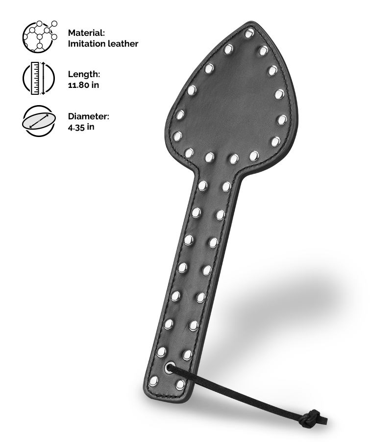 Spade imitation leather studded paddle