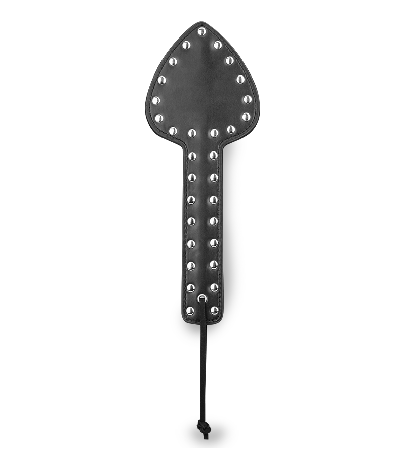 Spade imitation leather studded paddle