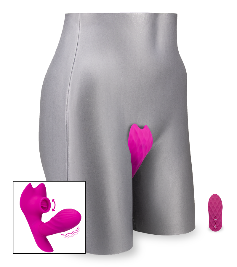 Special cunnilingus vibrating knickers with heated dildo