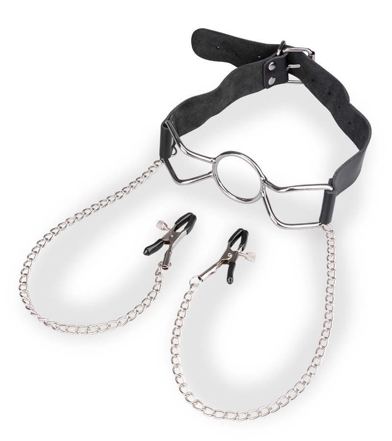 Spider gag with nipple clamps 1.50 inches