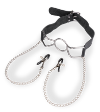 Load image into Gallery viewer, Spider gag with nipple clamps 1.50 inches