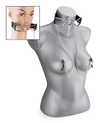 Spider gag with nipple clamps 1.50 inches