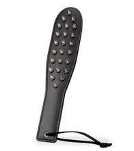 Load image into Gallery viewer, Spike faux leather paddle with metal spikes
