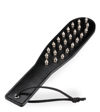 Load image into Gallery viewer, Spike faux leather paddle with metal spikes