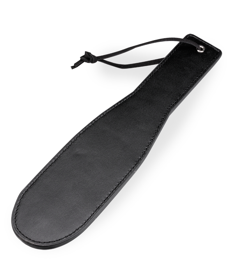 Spike faux leather paddle with metal spikes