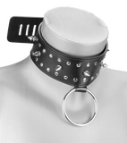Spiked BDSM collar with lock