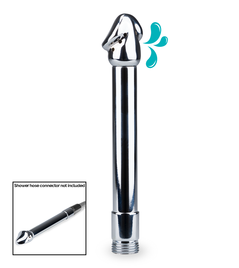 Splash douching nozzle for anal enemas