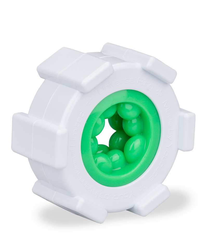 Stackable three-ring masturbator