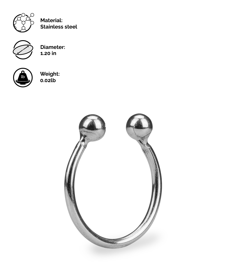 Stainless steel horseshoe cock tip ring
