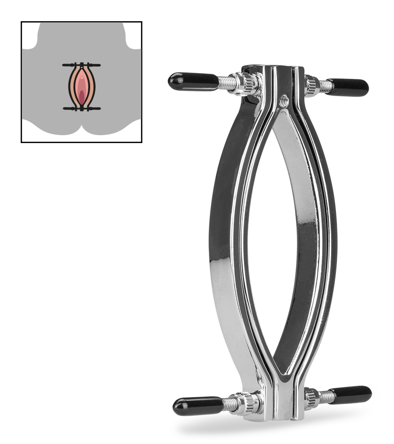 Stainless steel vaginal clamp