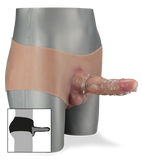 Stanislas hollow second skin strap-on dildo with piercing and pleasure nubs