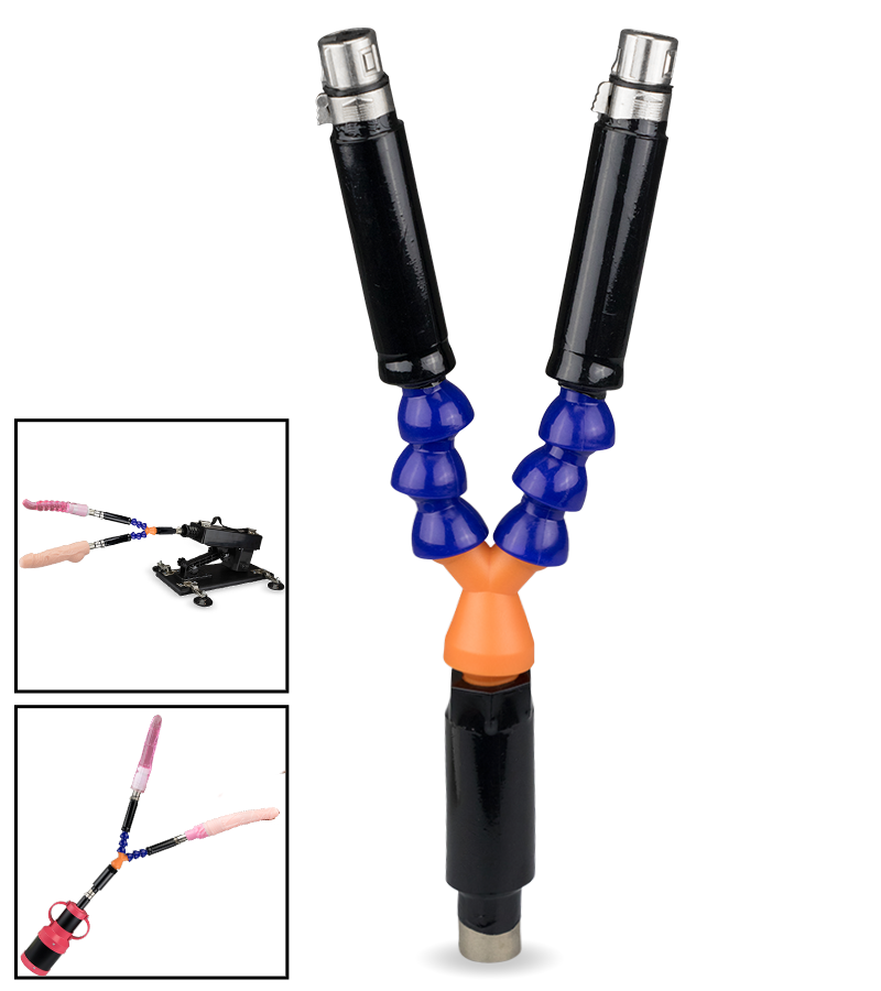 Stick for double-dildo anal and vaginal fucking machine