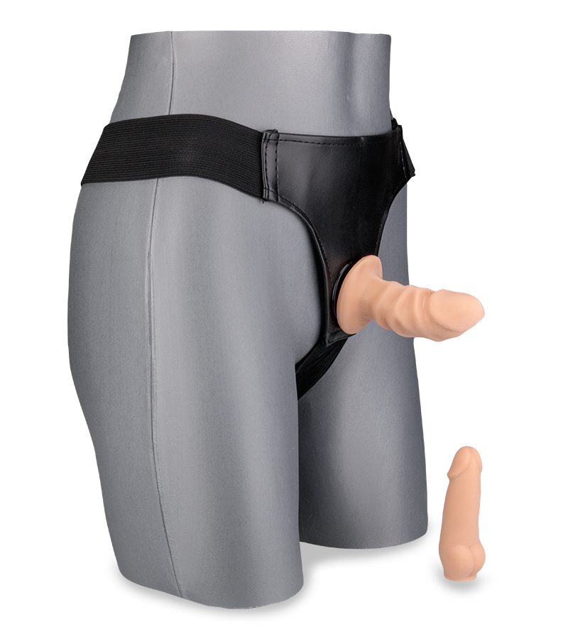 Strap on harness kit with two small removable dildos