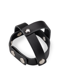 Load image into Gallery viewer, Strappy leather cock ring