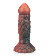 Load image into Gallery viewer, Suction cup dragon dildo with scales 7.50 inches