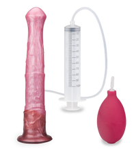Load image into Gallery viewer, Suction-cup silicone ejaculating horse dildo