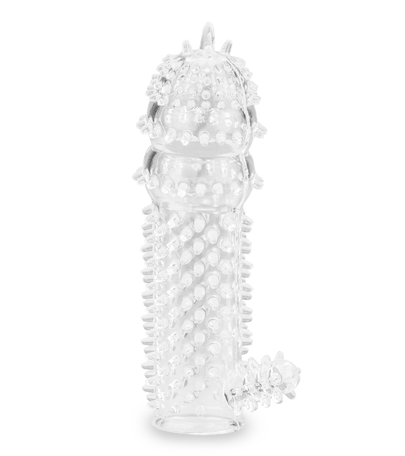 Super-stimulating textured penis sleeve