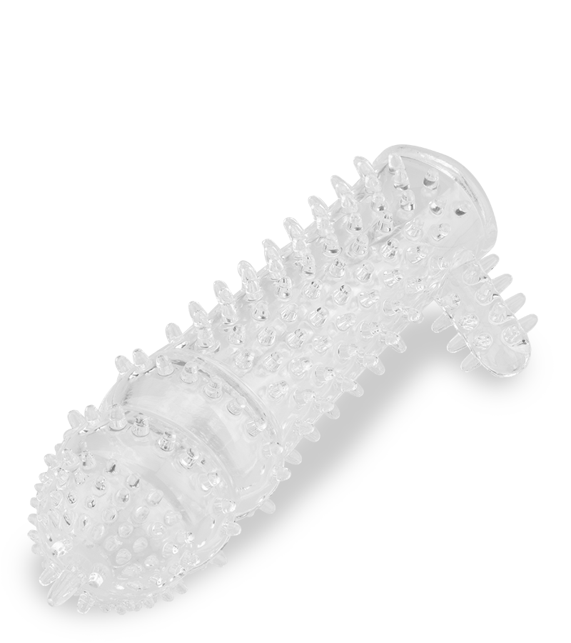 Super-stimulating textured penis sleeve