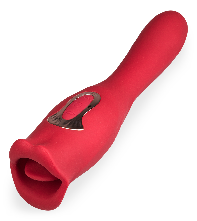 Sweet Kiss 2-in-1 mouth and vibrating tongue vibrator
