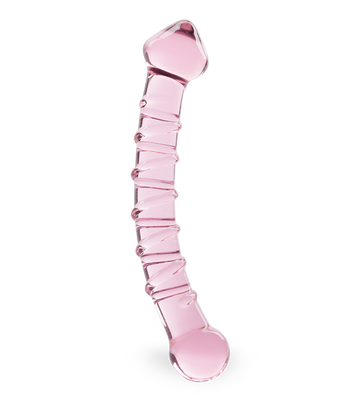 Swirling glass dildo