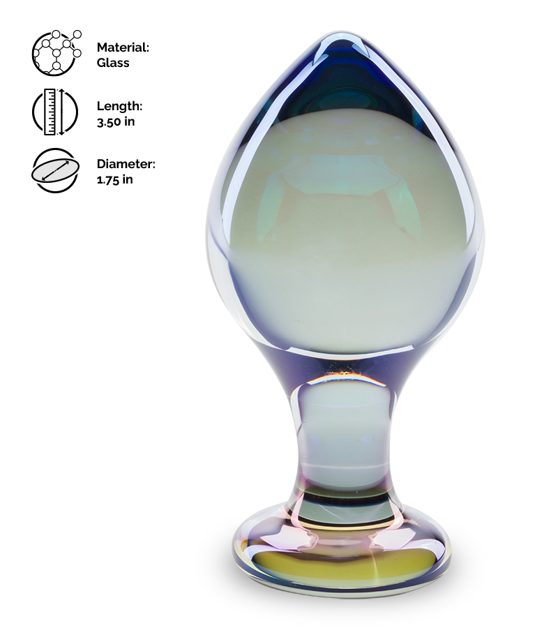 Teardrop glass anal plug