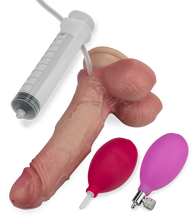 Load image into Gallery viewer, Teddy inflatable suction cup ejaculating dildo