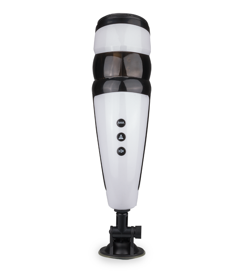 Telescopic pump action thrusting masturbator