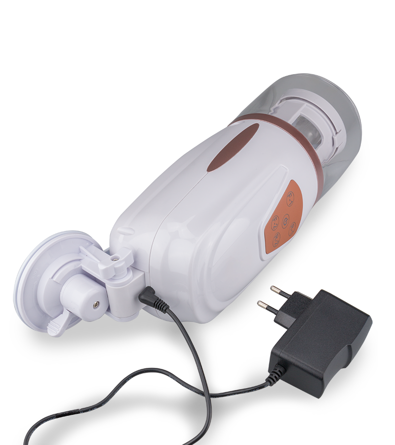 Telescopic thrusting airbag masturbator