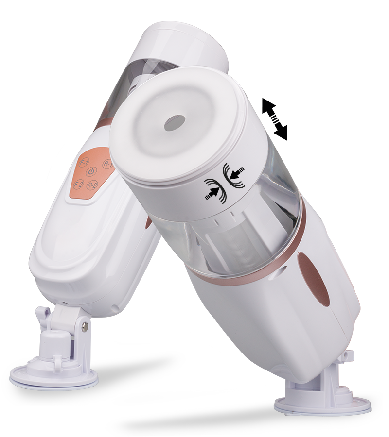 Telescopic thrusting airbag masturbator