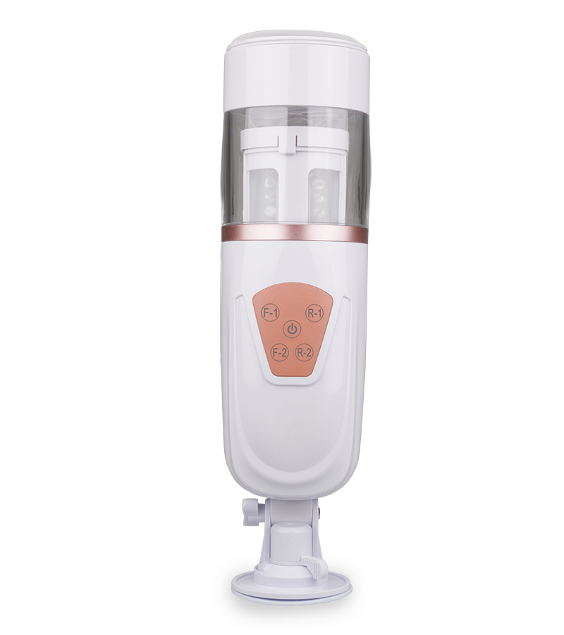 Telescopic thrusting airbag masturbator