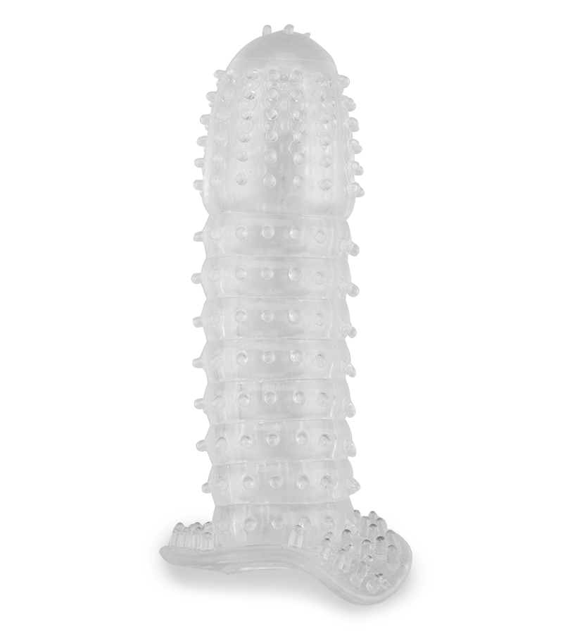 Textured crystal penis extension