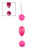 Textured vaginal and anal double jiggle balls