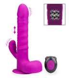 Thrusting suction-cup rabbit-style vibrator