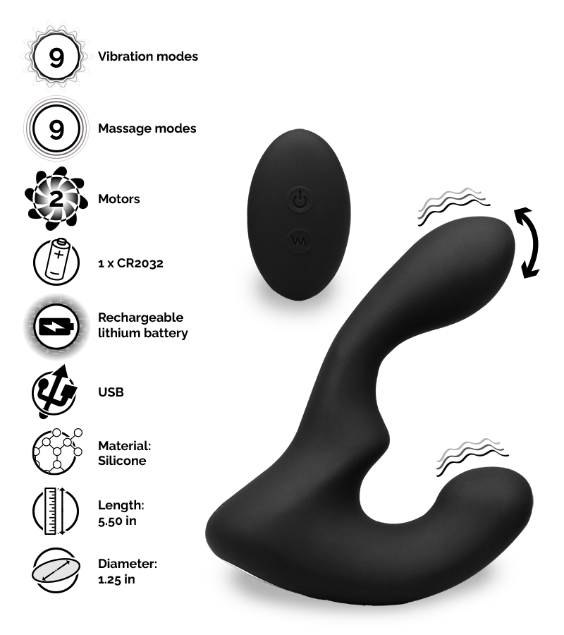 Tickler remote control prostate massager