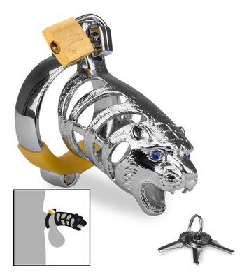Tiger Chinese zodiac penis chastity cage