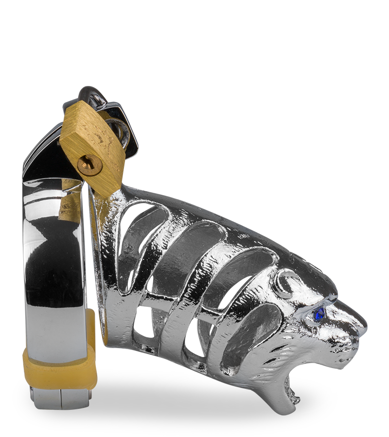 Tiger Chinese zodiac penis chastity cage