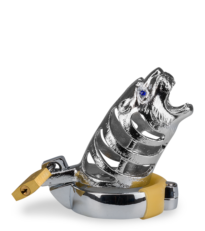 Tiger Chinese zodiac penis chastity cage