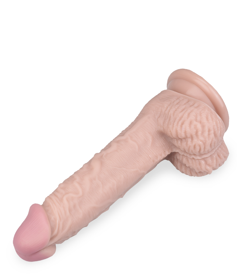 Tony realistic wet look suction cup dildo