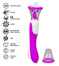 Load image into Gallery viewer, Torch pussy pump with tongue and vibrator