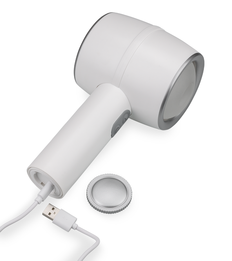 Tornado thrusting masturbator with comfort-grip handle