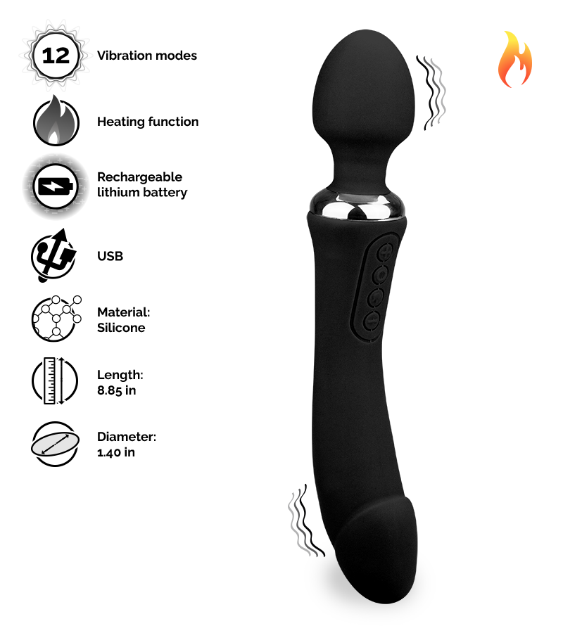 Treat heated 2-in-1 vibrator