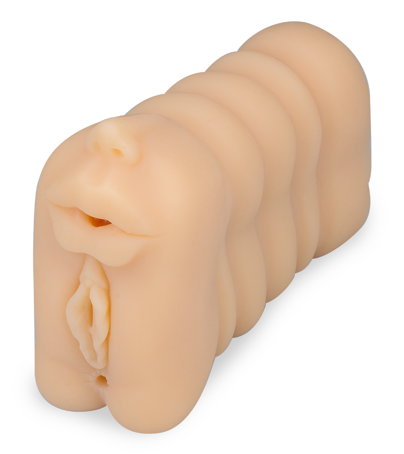 Triple penetration pussy stroker mouth anus vagina