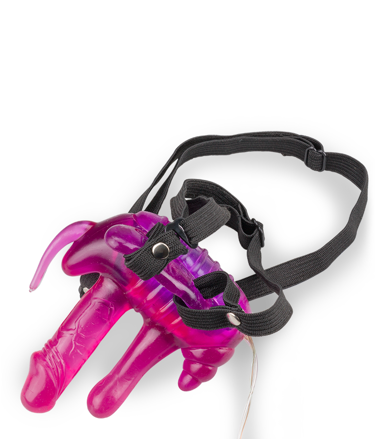 Triple stimulation butterfly vibrating knickers