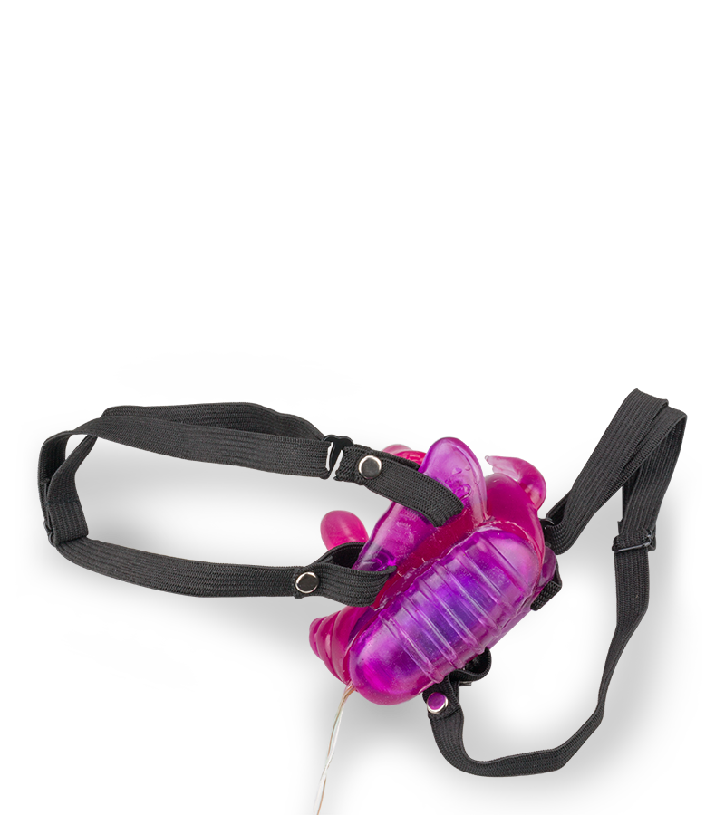 Triple stimulation butterfly vibrating knickers