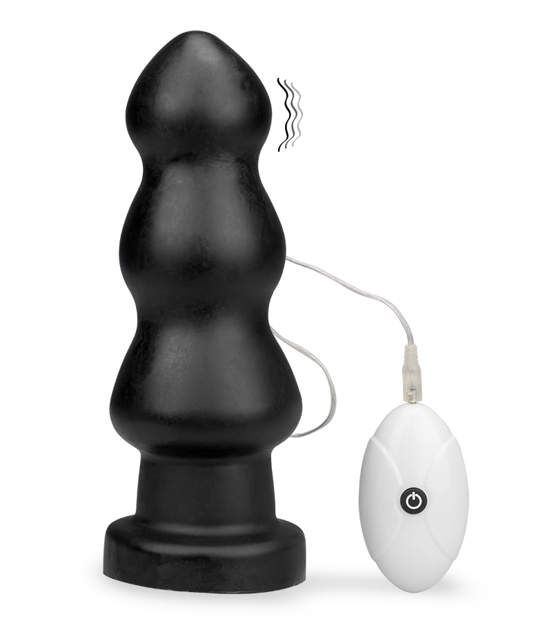 Tumultuous vibrating suction cup butt plug