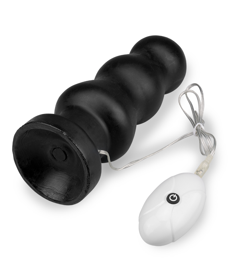 Tumultuous vibrating suction cup butt plug