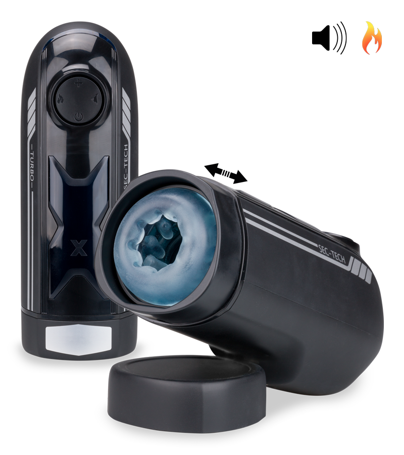 Turbo Pleasure thrusting heated masturbator with audio feature